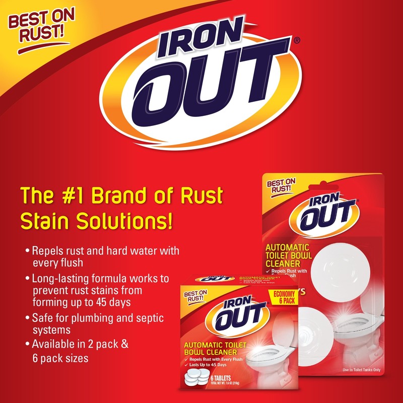 Iron Out Heavy Duty Rust Stain Remover Toilet Cleaning Tablets