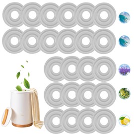 KuuDack 24 Pcs Towel Warmer Fragrance Discs Replacement Scented Pads for Towel Warmers, 4 Refreshing Scents (Ocean, Citrus, Vanilla,Lavender)