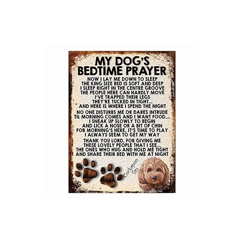 Shawprint Limited MY DOG'S BEDTIME PRAYER RETRO STYLE METAL TIN