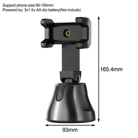 360° Smart Object Tracking Holder Selfie Sticks, Smartphone Gimbal Stabilizer, Auto Face Tracking Support for Smartphones, GoPro, Reflex