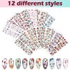 Maitys - 168 unidades, 12 hojas, pegatinas de esmalte de