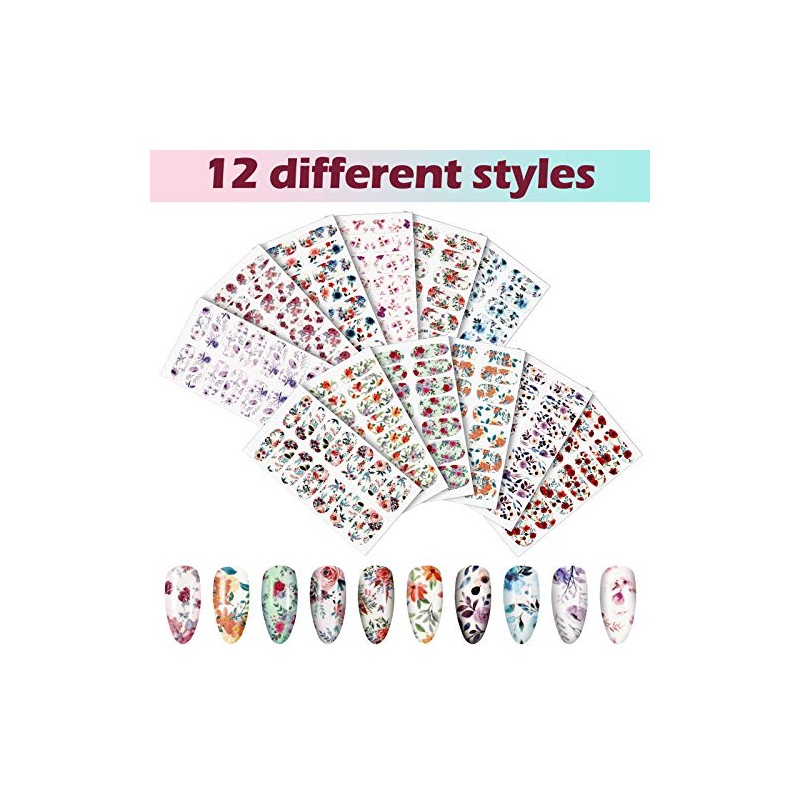 Maitys - 168 unidades, 12 hojas, pegatinas de esmalte de