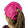 C.C Ponycap Messy High Bun Ponytail Adjustable Mesh Trucker Baseball
