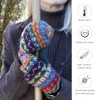 Pachamama Women Wool Mittens Fleece Lined Handknitted Fairisle Green Multicoloured