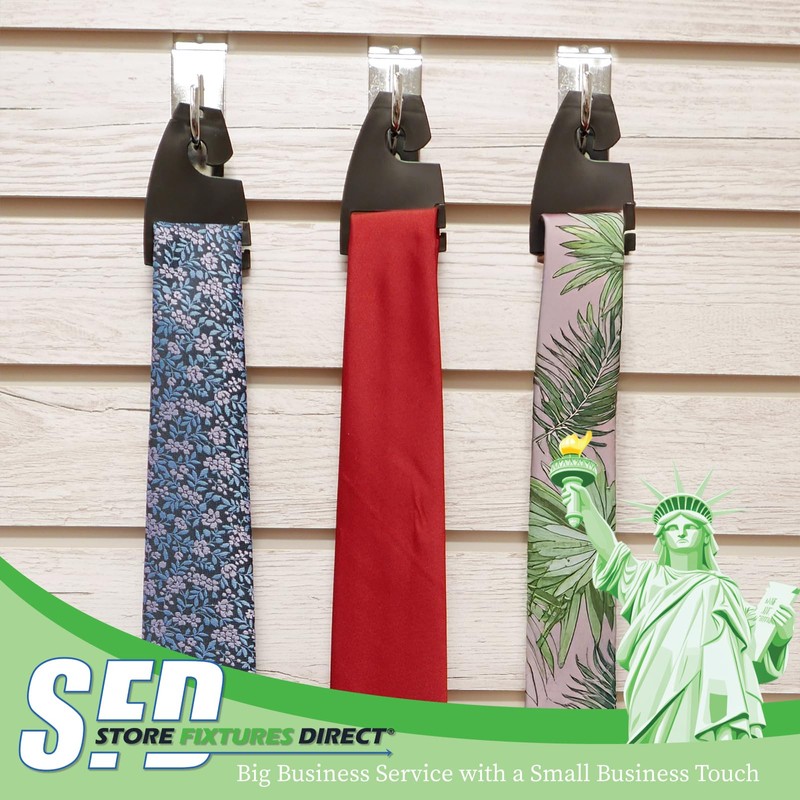 Black Neck Tie Hangers for Retail - Economic Plastic Tie
