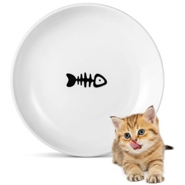 Platos de cerámica: cuencos de comida húmeda para gatos y cuencos poco profundos para gatitos y animales pequeños