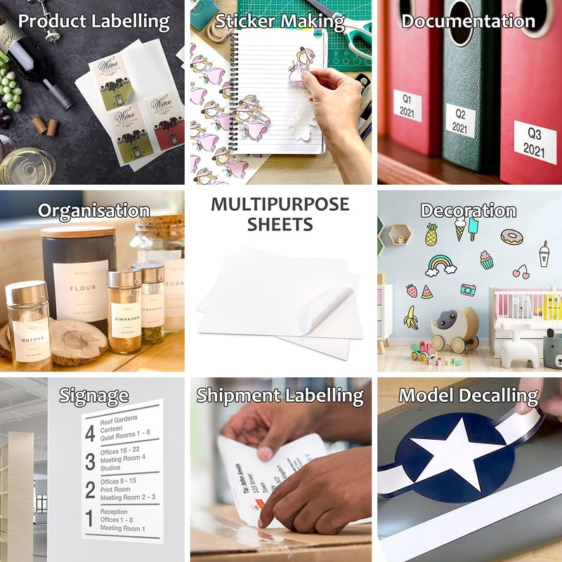 Evergreen Goods 20 Sheets Printable A4 Sticker Vinyl for Cricut
