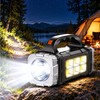 USB & Solar Rechargeable LED Flashlight with COB Side Light