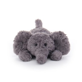 Apricot Lamb Lying Elephant Plush Toys for Children, Soft Cute Cuddly Toy for Baby Girls and Boys, Fluffy Lying Elephant Grey, 33 cm