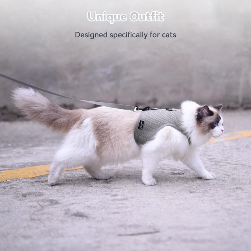 Cat Harness and Leash for Walking Escape Proof Breathable Mesh