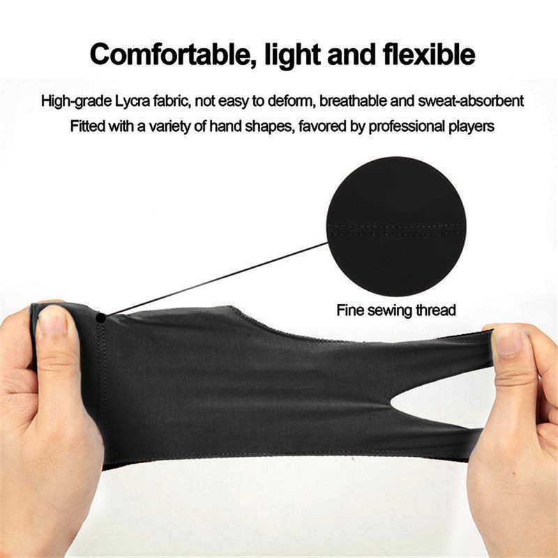 3 Fingers Billiard Gloves for Men Women Elastic Nonslip Wear
