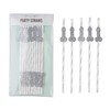 10 x Silver Hen Do Paper Straws | Bachelorette Party