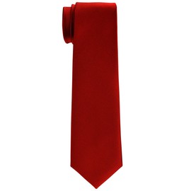 Retreez Solid Plain Color Woven Boy's Tie (8-10 years) - Red