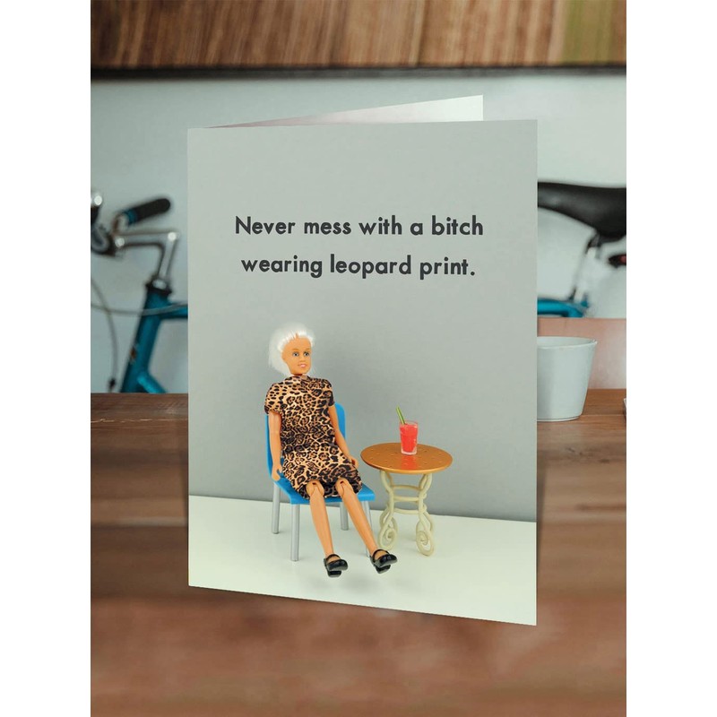 Bold & Bright - Funny Birthday Card - 'Leopard Print'