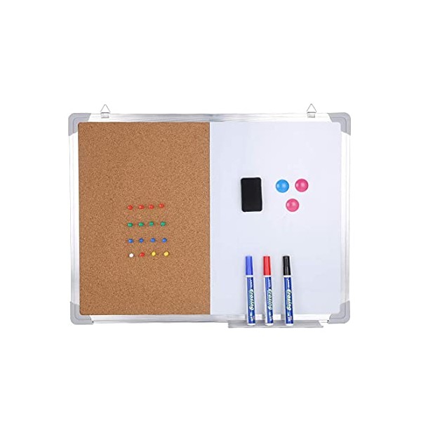 24â18â Combo Boards Hanging Board Half Cork Half whiteboard for