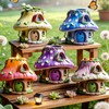 Japleed Fairytale Mushroom House Pot Silicone Mold, Unique Container Storage