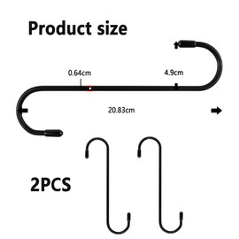 2 x Brake Piston Hanger for Repair Axle, Brake Pads, Brakes, Brake Caliper Tool Sets Hook with Rubber Tip for Brake Piston Reset, Car Tool (Black)