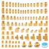 Ailbiuko 92PCS Brass Pipe Fittings Assortment Kit NPT Adapter,Hex Nipple,Reducer