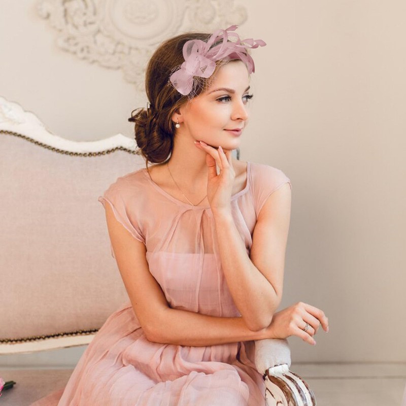 Fascinators for Women, Fascinators Headband, Tea Party Headband, Feather Mesh