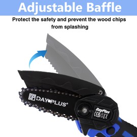 ZanGe Mini Chainsaw, 4-Inch Battery Powered Lightweight Cordless Mini Chainsaw w/ 2 x 1500mAh Rechargeable Battery, Portable One-Handed Handheld Small Electric Chainsaw for Tree Trimming Wood Cutting