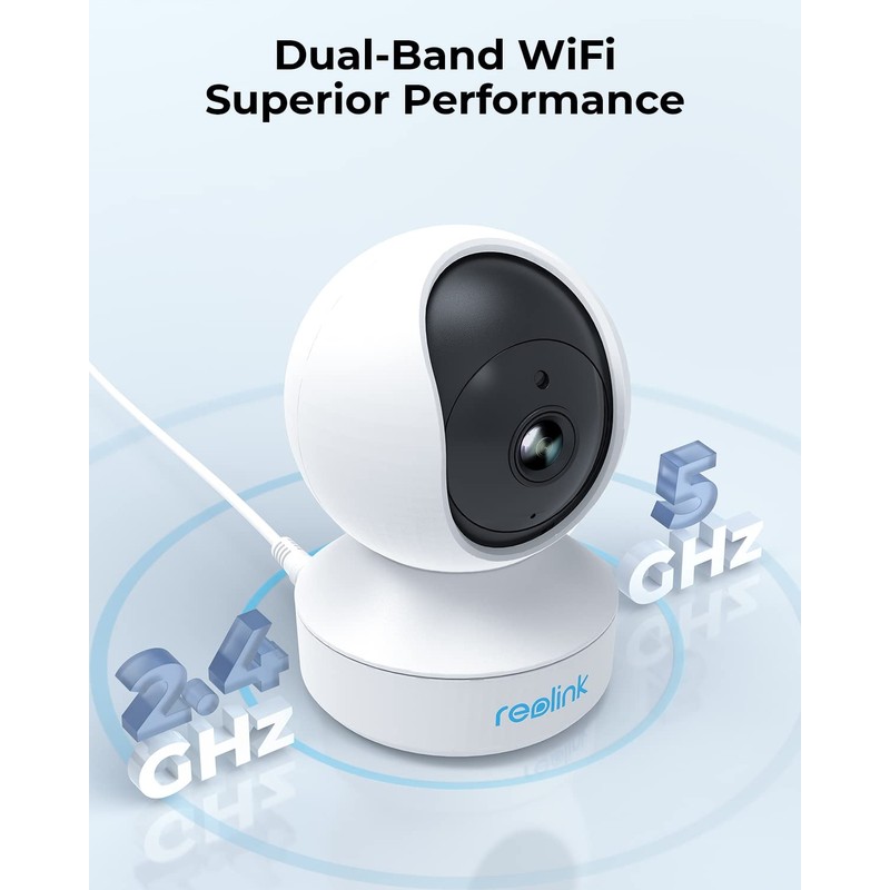 Reolink 4MP Indoor Security Camera, 2.4G/5GHz Dual-Band WiFi, Pan Tilt