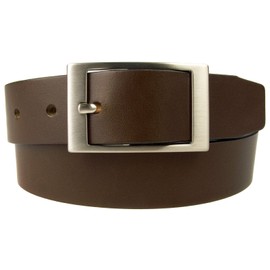 Mens Quality Leather Belt Made in UK, 1 3/8" Wide (35mm) Dark Havana Brown - (BD000435DKH-46-50) XXL