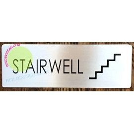 BuildingSigns.com STAIRWELL SIGN SILVER (3.5x8,SILVER,