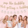Pre-Strung Pop the Bubbly She's Getting a Hubby Banner,Funny Bachelorette