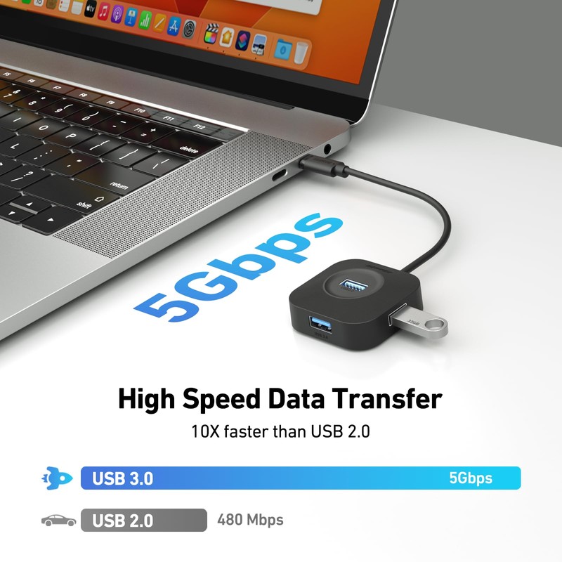 BENFEI USB C Hub, 4 Ports USB 3.0 Hub with