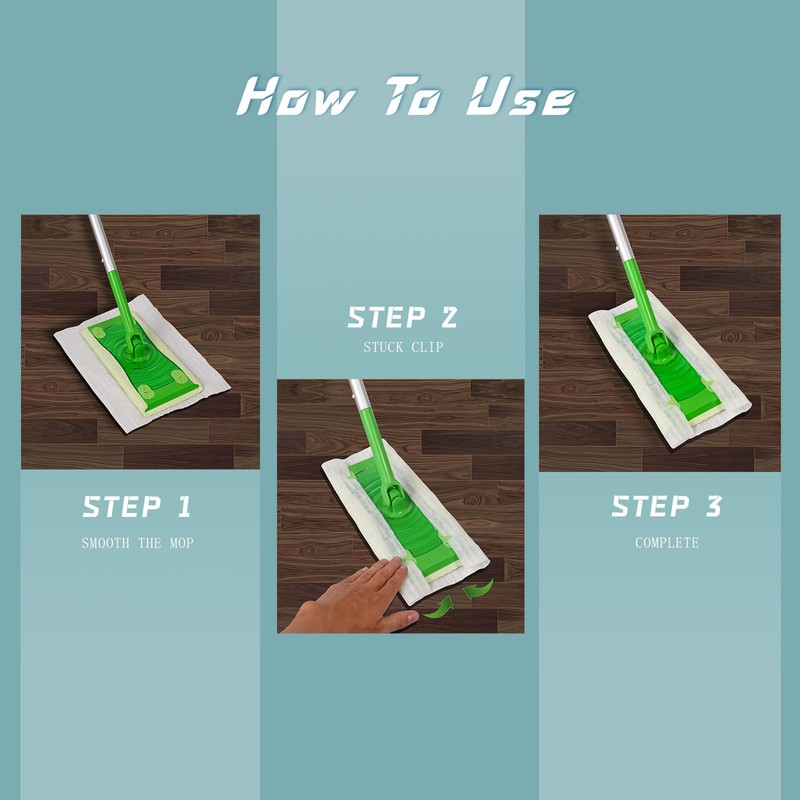 UKEENOR Dry Mop Refills 50 Counts Disposable Dusting Cloths Dry