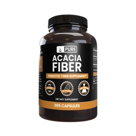 Pure Original Ingredients Acacia Fiber (365 Capsules) No Magnesium Or Rice Fillers, Always Pure, Lab Verified