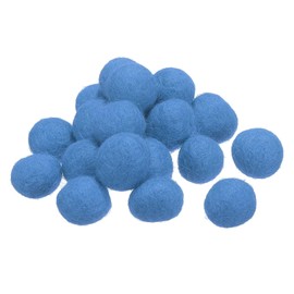 PATIKIL Wool Felt Balls Beads Wool Felting Pom 2cm 20mm Light Blue for Home Crafts Handcrafts Project DIY Pack of 20