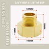 Bwintech 2 Pcs 3/8" Female to 1/8" Male BSP Thread