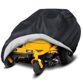 Zero Turn Mower Cover with Bagger Attachment, Riding Lawn Mower Covers Waterproof Heavy Duty 600D Zero-Turn Cover for Cub Cadet Bad Boy John Deere Craftsman Universal Fit Decks up to 60" with Bagger