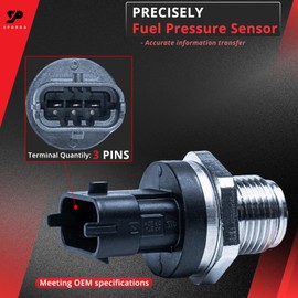 12651990 Fuel Pressure Sensor,Fuel Rail Pressure Sensor for 6.6l Duramax 2011-2016 LML Chevy GMC,OE# 12651990,0281006313,0281007302