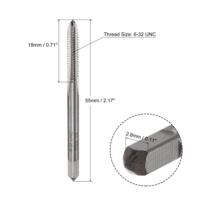 sourcing map Thread Milling Cutter 6-32 UNC M42 HSS 3