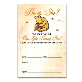 Dolimifa 20 Colorful Pooh Party Invitations with Envelopes