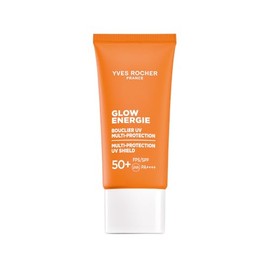 YVES ROCHER - Crema Facial Glow Energie con Protección FPS 50+, con Capuchina Naranja, Hidrata e Ilumina, Fórmula Vegana, 30 ml