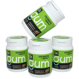 DC24 DAILY CARE Xylitol Chewing Gum with Erythritol, Aspartame Free & Sugar Free Gum, Low-Calorie, Sugarless, Long Lasting Spearmint, 60-Piece Pack, 4 Packs