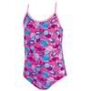 Zoggs Girl's Miss Zoggy Fly Back Swimming Costume - Pink/Multicoloured,