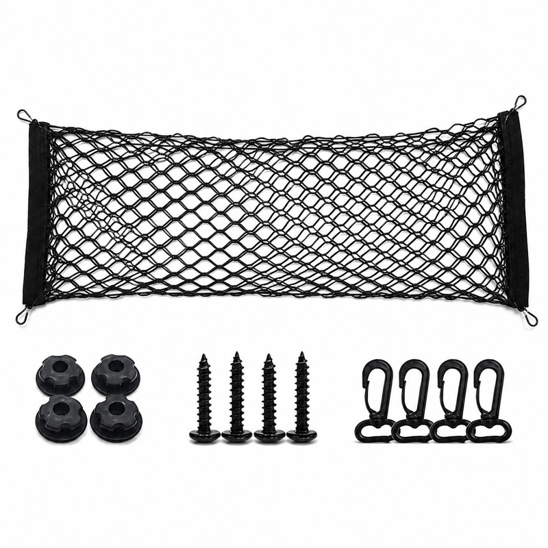 Universal Elastic Nylon Car Cargo Net with Hooks for SUV,