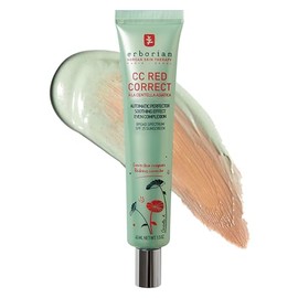 Erborian Color Correcting CC Cream with Centella Asiatica, Red Correct - Light Multi-Purpose Facial Concealer with Illuminating Finish Soothes & Hydrates - SPF Korean Skincare Skin Perfector - 1.5 Oz