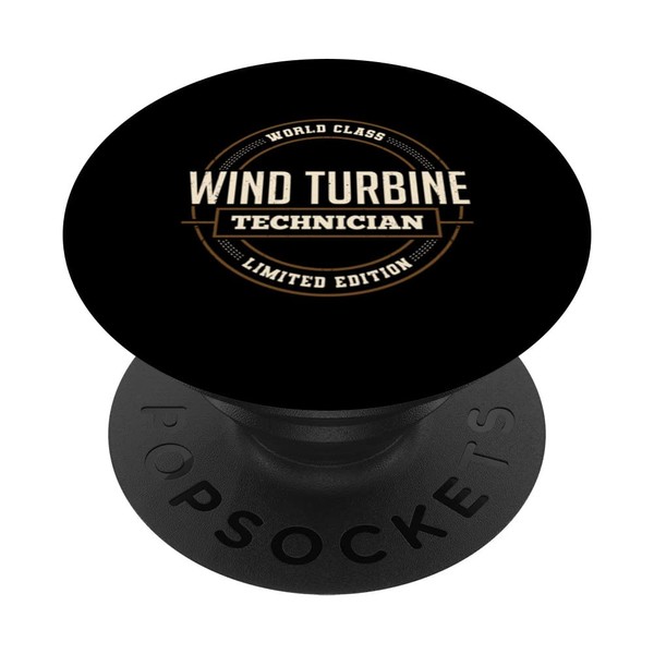 World Class Wind Turbine Technician Tech Funny Gift Apparel PopSockets
