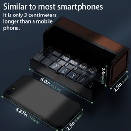 TALVOLC M Twice a Day Weekly Pill Dispenser Box, Business Classic Style, Large Capacity Compact Travel Size Pill Holding Box