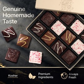 Luxury Chocolate-Covered Graham Cracker Cookie Gift Box – 12 Gourmet Treats with Rich Chocolate & Assorted Toppings – Perfect Food Gift Box for Delivery - USA Made