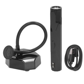 Gooseneck Nail Lamp Fast Dry Rechargeable LED Desktop Gooseneck Nail Light for Manicure Black