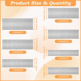 7000 pcs 23 Gauge Pin Nails, COITEK Stainless Steel Headless Pinner Nails Inch, Pin Nails for Molding Cabinetry Building, Assorted 7 sizes(2/5",1/2",3/5"/7/10",3/5",9/10"/1")