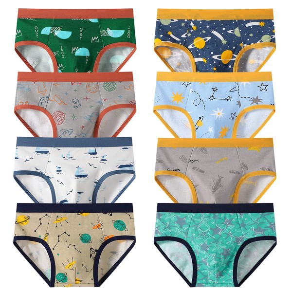 Lohhbve Cotton Briefs for Little Boys, 8 Pack, Baby Panties