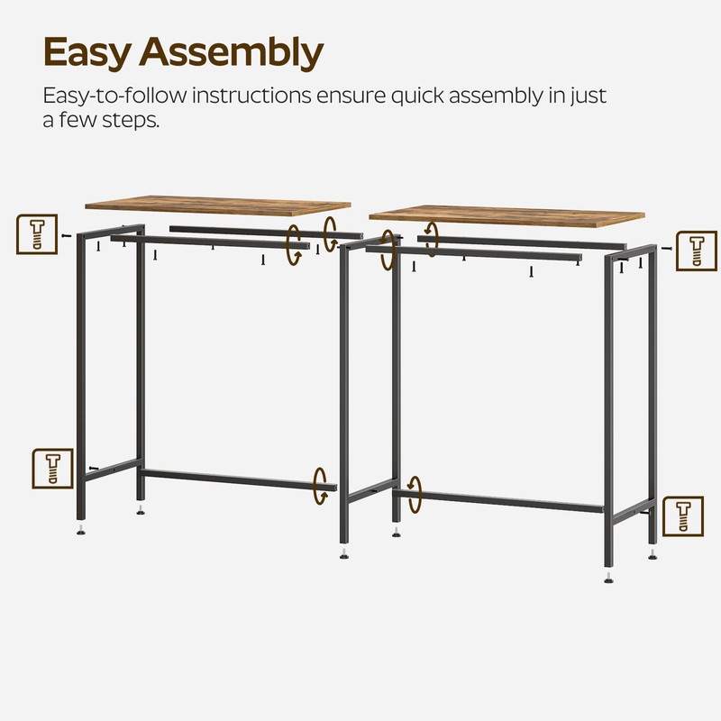 YATINEY 55" Long Bar Table, Counter Bar Height Table, High