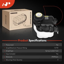 A-Premium Engine Coolant Overflow Recovery Reservoir Tank [with Cap] Compatible with Ford Explorer 11-18, Taurus 08-18 & Lincoln MKS 09-16 & Mercury 08-09 [3.5L], Replace# 8G1Z8A080A, AG1Z8A080A